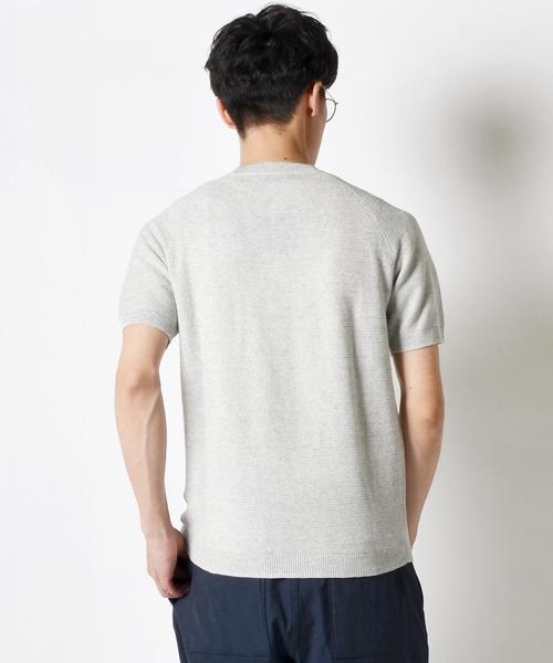 SHIPS(シップス)の「SC: 17SS "SAFILIN" リネン ニット Tシャツ■(Tシャツ/カットソー・メンズ・ベージュ/ネイビー/グリーン/グレー/ピンク/ブルー/ライトカーキ・SMALL/X-LARGE/MEDIUM/LARGE)」の9枚目の写真
