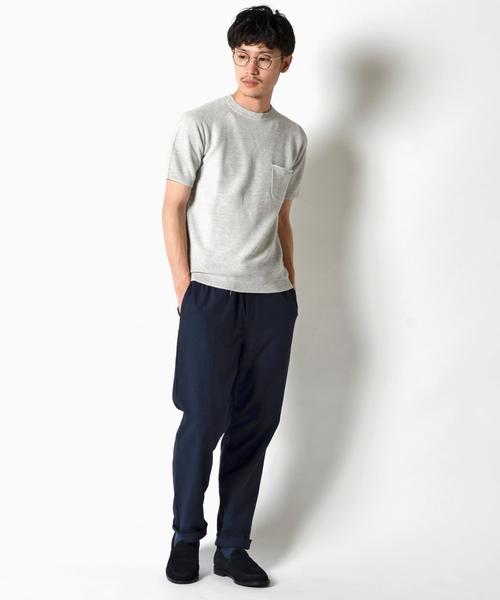 SHIPS(シップス)の「SC: 17SS "SAFILIN" リネン ニット Tシャツ■(Tシャツ/カットソー・メンズ・ベージュ/ネイビー/グリーン/グレー/ピンク/ブルー/ライトカーキ・SMALL/X-LARGE/MEDIUM/LARGE)」の10枚目の写真