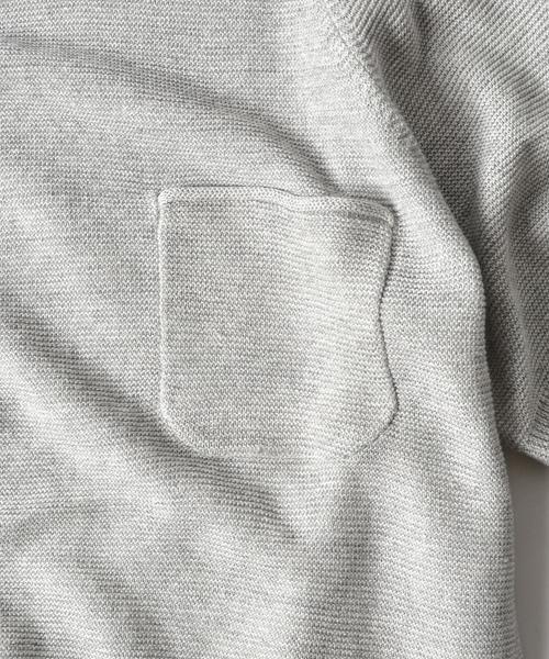 SHIPS(シップス)の「SC: 17SS "SAFILIN" リネン ニット Tシャツ■(Tシャツ/カットソー・メンズ・ベージュ/ネイビー/グリーン/グレー/ピンク/ブルー/ライトカーキ・SMALL/X-LARGE/MEDIUM/LARGE)」の13枚目の写真