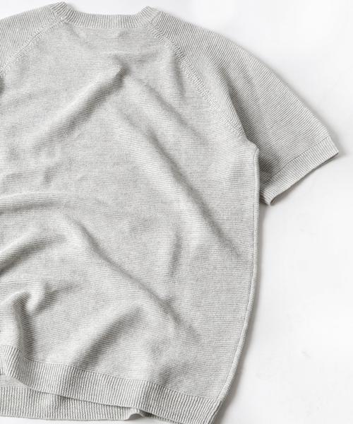 SHIPS(シップス)の「SC: 17SS "SAFILIN" リネン ニット Tシャツ■(Tシャツ/カットソー・メンズ・ベージュ/ネイビー/グリーン/グレー/ピンク/ブルー/ライトカーキ・SMALL/X-LARGE/MEDIUM/LARGE)」の16枚目の写真