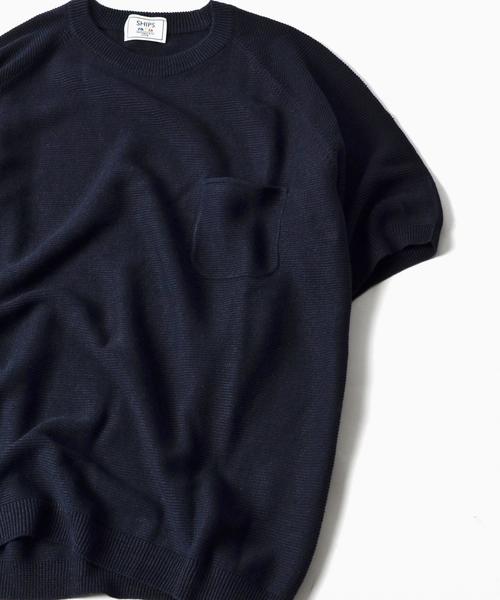 SHIPS(シップス)の「SC: 17SS "SAFILIN" リネン ニット Tシャツ■(Tシャツ/カットソー・メンズ・ベージュ/ネイビー/グリーン/グレー/ピンク/ブルー/ライトカーキ・SMALL/X-LARGE/MEDIUM/LARGE)」の21枚目の写真