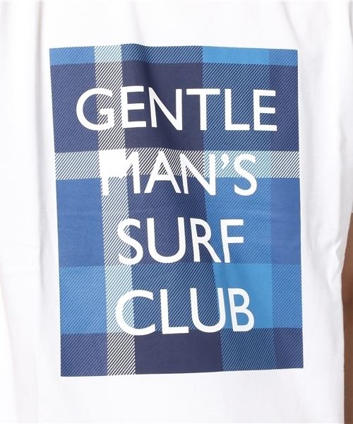 BLACK LABEL CRESTBRIDGE（ブラックレーベル・クレストブリッジ）の「CHECK&LOGOプリントT（Tシャツ/カットソー・メンズ・オフホワイト/ライトブルー/ネイビー・L/M）」の9枚目の写真