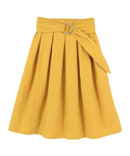 titivate（ティティベイト）の「ｻｯｼｭﾍﾞﾙﾄ付きﾀｲﾌﾟﾗｲﾀｰｽｶｰﾄ（スカート・レディース・マスタード/ピンク/グリーン/ネイビー・M）」の15枚目の写真