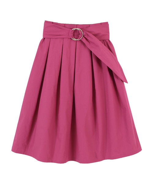 titivate（ティティベイト）の「ｻｯｼｭﾍﾞﾙﾄ付きﾀｲﾌﾟﾗｲﾀｰｽｶｰﾄ（スカート・レディース・マスタード/ピンク/グリーン/ネイビー・M）」の16枚目の写真