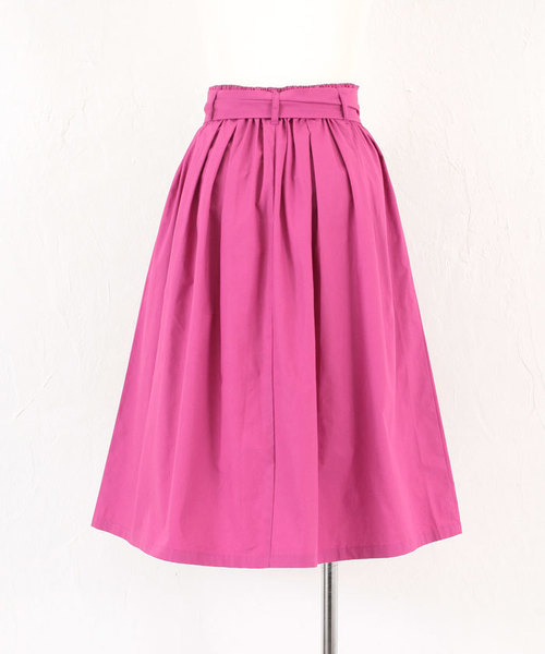 titivate（ティティベイト）の「ｻｯｼｭﾍﾞﾙﾄ付きﾀｲﾌﾟﾗｲﾀｰｽｶｰﾄ（スカート・レディース・マスタード/ピンク/グリーン/ネイビー・M）」の13枚目の写真