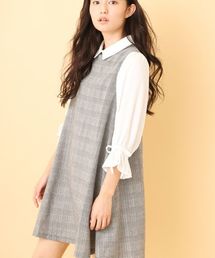 OLIVE des OLIVE | キャンディースリーブ衿付きワンピース(ワンピース)