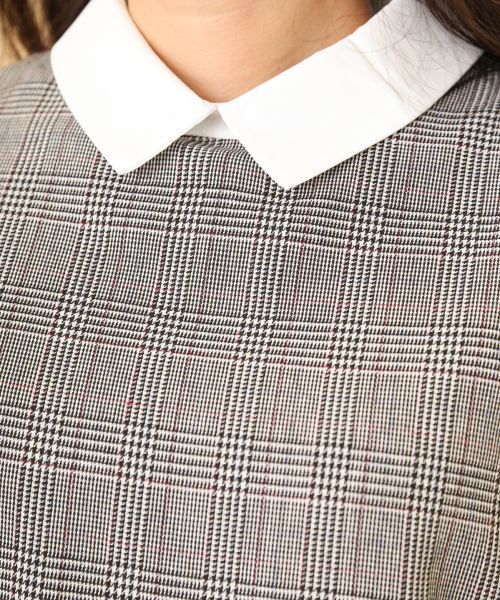 OLIVE des OLIVE（オリーブデオリーブ）の「キャンディースリーブ衿付きワンピース（ワンピース・レディース・ブラック/ブラウン・FREE）」の5枚目の写真