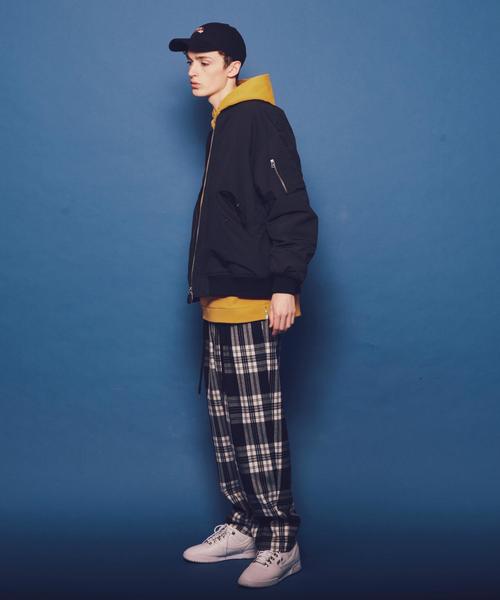 MONKEY TIME（モンキータイム）の「＜monkey time＞ PE/N WEATHER PADDED MA-1/ブルゾン ◆（MA-1・メンズ・ブラック/オリーブ・MEDIUM/X-LARGE/LARGE/SMALL）」の3枚目の写真