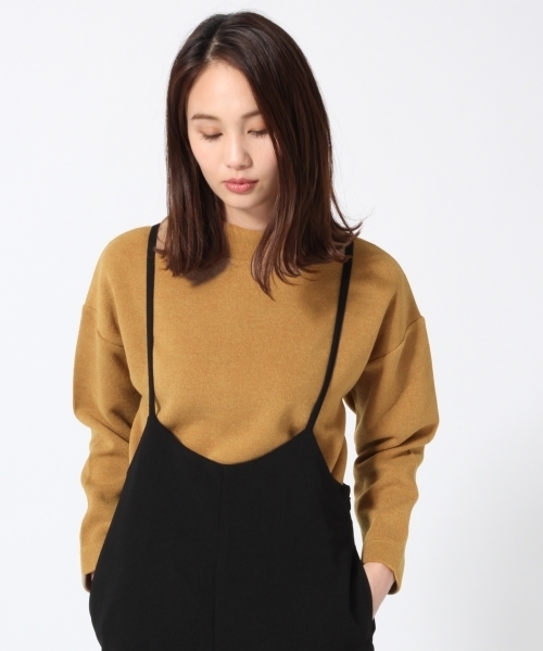 GLOBAL WORK（グローバルワーク）の「ハイネックワイドプルオーバー長袖/774972（Tシャツ/カットソー・レディース・ホワイト/その他/ブルー/ベージュ系その他/ワインレッド・MEDIUM/LARGE）」の3枚目の写真