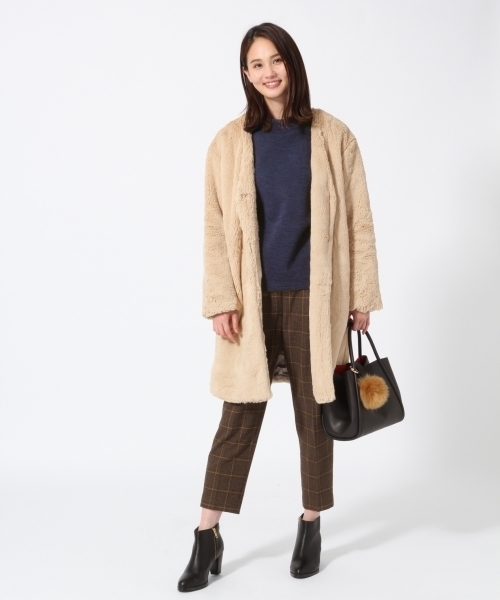 GLOBAL WORK（グローバルワーク）の「ハイネックワイドプルオーバー長袖/774972（Tシャツ/カットソー・レディース・ホワイト/その他/ブルー/ベージュ系その他/ワインレッド・MEDIUM/LARGE）」の8枚目の写真