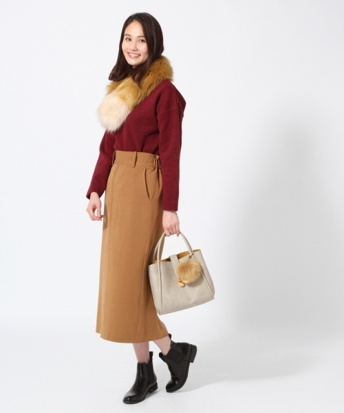 GLOBAL WORK（グローバルワーク）の「ハイネックワイドプルオーバー長袖/774972（Tシャツ/カットソー・レディース・ホワイト/その他/ブルー/ベージュ系その他/ワインレッド・MEDIUM/LARGE）」の9枚目の写真