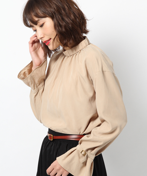 laboratory work（ラボラトリーワーク）の「スタンドカラーブラウス（シャツ/ブラウス・レディース・ホワイト/ベージュ/ネイビー・MEDIUM）」の3枚目の写真