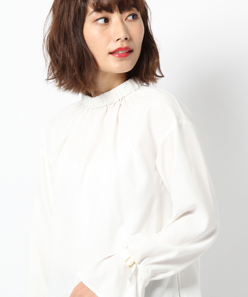 laboratory work（ラボラトリーワーク）の「スタンドカラーブラウス（シャツ/ブラウス・レディース・ホワイト/ベージュ/ネイビー・MEDIUM）」の2枚目の写真