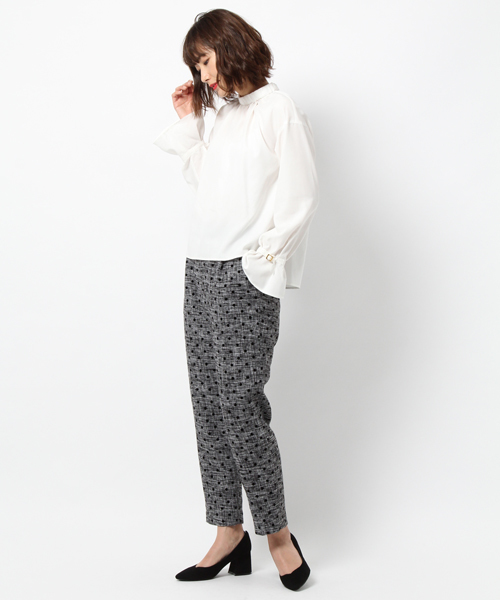 laboratory work（ラボラトリーワーク）の「スタンドカラーブラウス（シャツ/ブラウス・レディース・ホワイト/ベージュ/ネイビー・MEDIUM）」の14枚目の写真