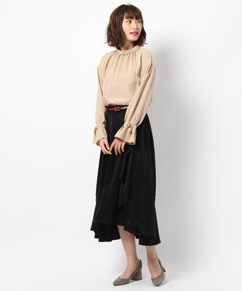 laboratory work（ラボラトリーワーク）の「スタンドカラーブラウス（シャツ/ブラウス・レディース・ホワイト/ベージュ/ネイビー・MEDIUM）」の8枚目の写真