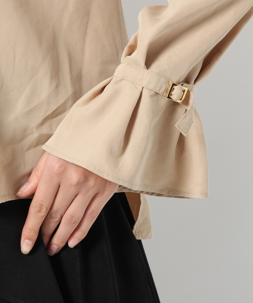 laboratory work（ラボラトリーワーク）の「スタンドカラーブラウス（シャツ/ブラウス・レディース・ホワイト/ベージュ/ネイビー・MEDIUM）」の9枚目の写真