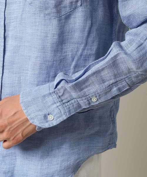 JOURNAL STANDARD（ジャーナルスタンダード）の「LINEN PANAMA レギュラーシャツ＃（シャツ/ブラウス・メンズ・ホワイト/ライトブルー/イエロー/アイボリー/ブルー系その他・SMALL/MEDIUM/LARGE）」の14枚目の写真