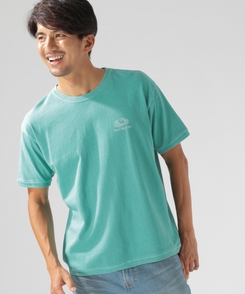 FRUIT OF THE LOOM（フルーツオブザルーム）の「【Fruit Of The Loom(フルーツオブザルーム)】ピグメントリブTシャツ（Tシャツ/カットソー・メンズ・ホワイト/オレンジ/グリーン/チャコール・MEDIUM/LARGE）」の3枚目の写真