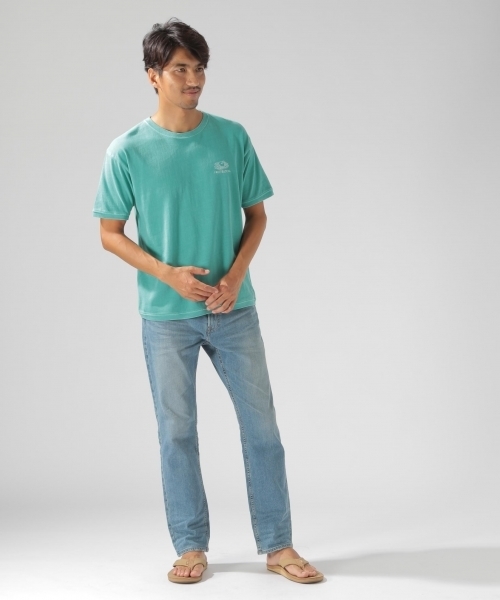 FRUIT OF THE LOOM（フルーツオブザルーム）の「【Fruit Of The Loom(フルーツオブザルーム)】ピグメントリブTシャツ（Tシャツ/カットソー・メンズ・ホワイト/オレンジ/グリーン/チャコール・MEDIUM/LARGE）」の6枚目の写真