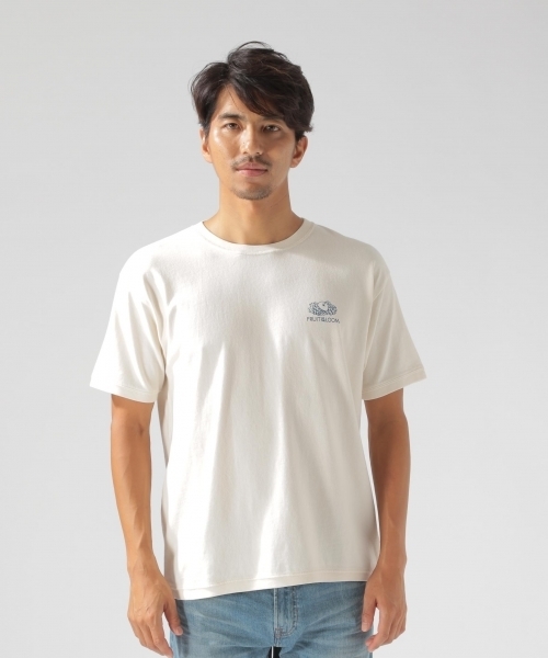 FRUIT OF THE LOOM（フルーツオブザルーム）の「【Fruit Of The Loom(フルーツオブザルーム)】ピグメントリブTシャツ（Tシャツ/カットソー・メンズ・ホワイト/オレンジ/グリーン/チャコール・MEDIUM/LARGE）」の7枚目の写真