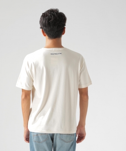 FRUIT OF THE LOOM（フルーツオブザルーム）の「【Fruit Of The Loom(フルーツオブザルーム)】ピグメントリブTシャツ（Tシャツ/カットソー・メンズ・ホワイト/オレンジ/グリーン/チャコール・MEDIUM/LARGE）」の9枚目の写真
