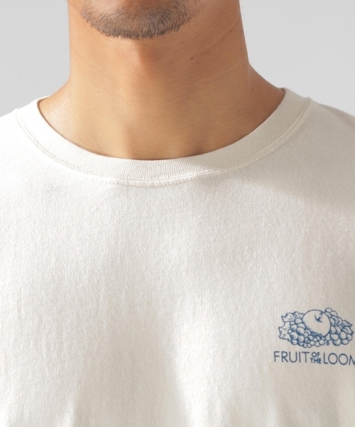 FRUIT OF THE LOOM（フルーツオブザルーム）の「【Fruit Of The Loom(フルーツオブザルーム)】ピグメントリブTシャツ（Tシャツ/カットソー・メンズ・ホワイト/オレンジ/グリーン/チャコール・MEDIUM/LARGE）」の10枚目の写真