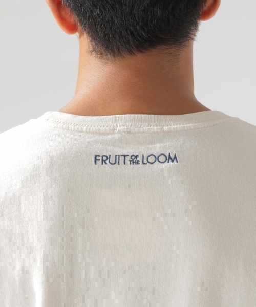 FRUIT OF THE LOOM（フルーツオブザルーム）の「【Fruit Of The Loom(フルーツオブザルーム)】ピグメントリブTシャツ（Tシャツ/カットソー・メンズ・ホワイト/オレンジ/グリーン/チャコール・MEDIUM/LARGE）」の12枚目の写真