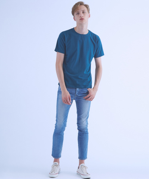 ABAHOUSE(アバハウス)の「【COTTON LYCRA】圧着クルーネックTシャツ(Tシャツ/カットソー・メンズ・ホワイト/グリーン系その他/ブラック/ワイン/レッド系その他・44/46/48)」の12枚目の写真