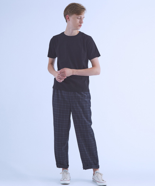 ABAHOUSE(アバハウス)の「【COTTON LYCRA】圧着クルーネックTシャツ(Tシャツ/カットソー・メンズ・ホワイト/グリーン系その他/ブラック/ワイン/レッド系その他・44/46/48)」の9枚目の写真