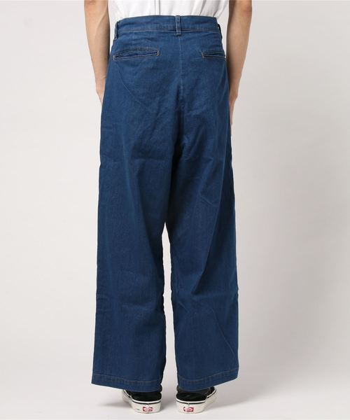 THE CASUAL(カジュアル)の「ストレッチデニムワイドパンツ(デニムパンツ・メンズ・ブルー/ネイビー/ワンウォッシュ・S/M/L/XL)」の4枚目の写真