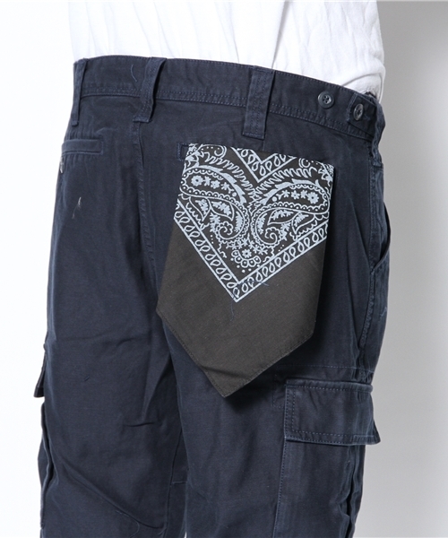 291295＝HOMME（ニーキューイチニーキューゴーオム）の「クロップドカーゴ　バンダナ付き（カーゴパンツ・メンズ・オリーブ/ネイビー/ベージュ・48/44/50）」の7枚目の写真