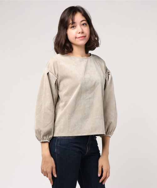 Green Parks グリーンパークス の コーデュロイ袖タックブラウス シャツ ブラウス Wear