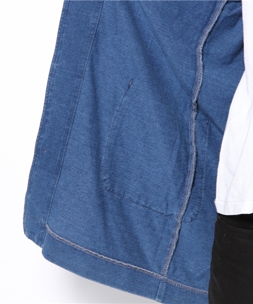 CIAOPANIC(チャオパニック)の「【INDIGOS】INDIGOショップコート(ステンカラーコート・メンズ・ネイビー/ブルー・MEDIUM/LARGE)」の6枚目の写真