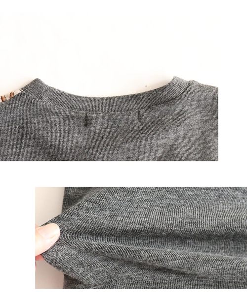 cawaii（カワイイ）の「エレガントなスカーフ柄トップス（オフホワイト）（Tシャツ/カットソー・レディース・オフホワイト・FREE）」の4枚目の写真