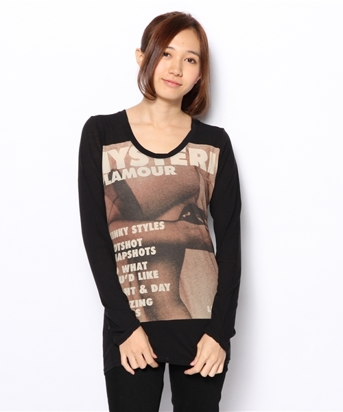 HYSTERIC GLAMOUR（ヒステリックグラマー）の「KINKY STYLES pt T-SH（Tシャツ/カットソー・レディース・ピンク/ブルー/ブラック・FREE）」の2枚目の写真