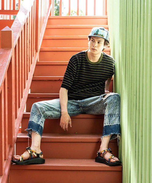 glamb（グラム）の「【glamb】Rook border knit（ニット/セーター・メンズ・ホワイト/ブラック/ブルー/マルチ・1/2/0/4/3）」の14枚目の写真