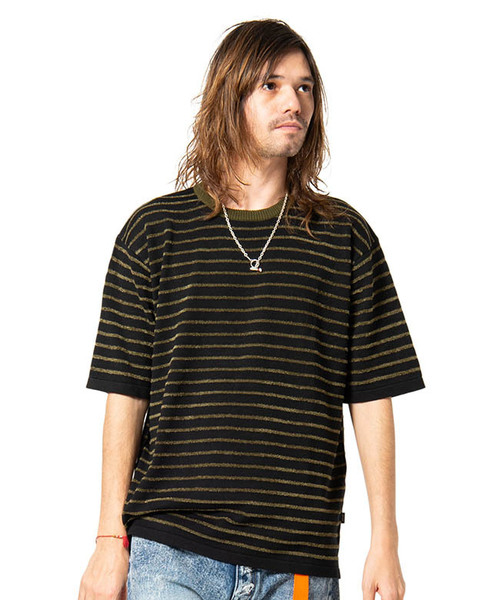 glamb（グラム）の「【glamb】Rook border knit（ニット/セーター・メンズ・ホワイト/ブラック/ブルー/マルチ・1/2/0/4/3）」の10枚目の写真