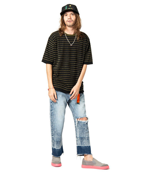glamb（グラム）の「【glamb】Rook border knit（ニット/セーター・メンズ・ホワイト/ブラック/ブルー/マルチ・1/2/0/4/3）」の11枚目の写真