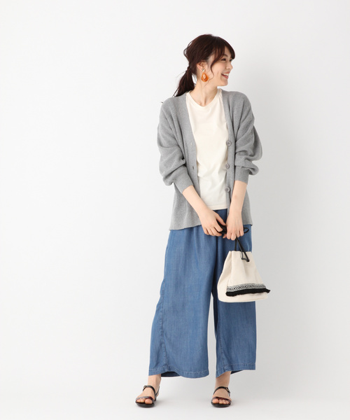 GLOBAL WORK（グローバルワーク）の「ソデキリカエショルダー7分袖Ｔ/828011（Tシャツ/カットソー・レディース・グリーン系その他3/ホワイト/ブラック・MEDIUM/LARGE）」の4枚目の写真