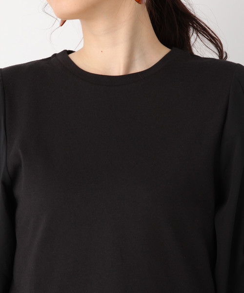 GLOBAL WORK（グローバルワーク）の「ソデキリカエショルダー7分袖Ｔ/828011（Tシャツ/カットソー・レディース・グリーン系その他3/ホワイト/ブラック・MEDIUM/LARGE）」の8枚目の写真