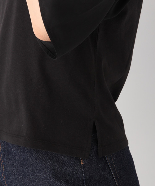 GLOBAL WORK（グローバルワーク）の「ソデキリカエショルダー7分袖Ｔ/828011（Tシャツ/カットソー・レディース・グリーン系その他3/ホワイト/ブラック・MEDIUM/LARGE）」の10枚目の写真