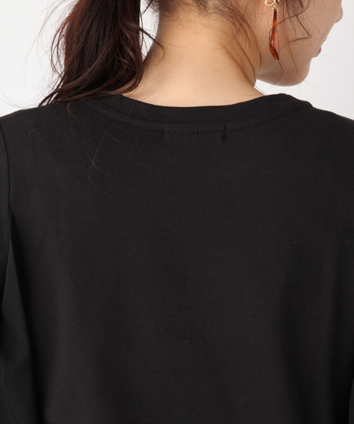 GLOBAL WORK（グローバルワーク）の「ソデキリカエショルダー7分袖Ｔ/828011（Tシャツ/カットソー・レディース・グリーン系その他3/ホワイト/ブラック・MEDIUM/LARGE）」の11枚目の写真