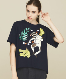 【MUVEIL(ミュベール)】アートアニマルTシャツ MA91UTS003