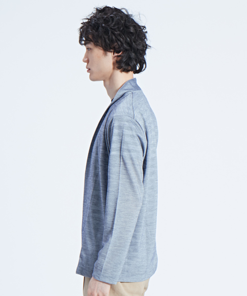 ABAHOUSE(アバハウス)の「ウォッシャブルカノコボタンレスカーディガン(カーディガン/ボレロ・メンズ・サックスブルー/ダークネイビー/ベージュ・44/48/46)」の15枚目の写真