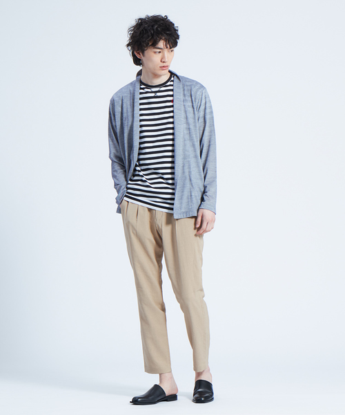 ABAHOUSE(アバハウス)の「ウォッシャブルカノコボタンレスカーディガン(カーディガン/ボレロ・メンズ・サックスブルー/ダークネイビー/ベージュ・44/48/46)」の9枚目の写真