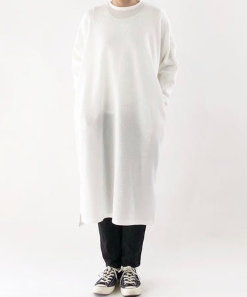 HARVESTY（ハーベスティ）の「HARVESTY / ハーベスティ WAFFLE SS DRESS（ワンピース・レディース・ベージュ/ブラック/ホワイト・1/2）」の12枚目の写真