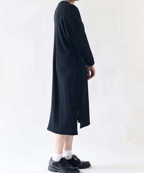 HARVESTY（ハーベスティ）の「HARVESTY / ハーベスティ WAFFLE SS DRESS（ワンピース・レディース・ベージュ/ブラック/ホワイト・1/2）」の7枚目の写真