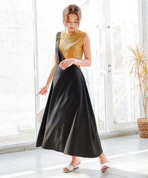 KOBE LETTUCE | アシメワンショルダーマキシ丈ジャンパースカート(ワンピース)