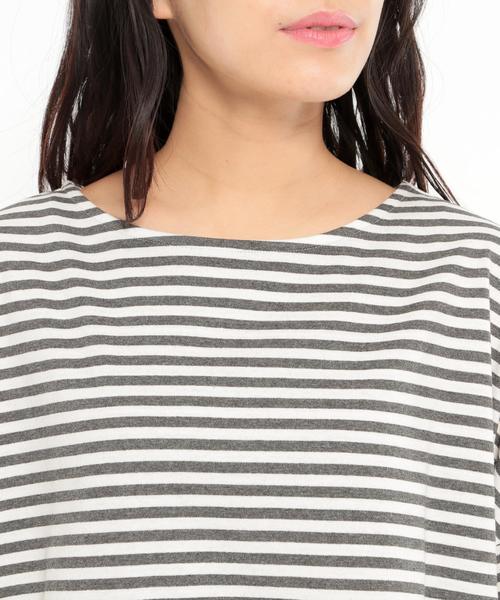 LAKOLE(ラコレ)の「カラフルボーダーワイドプルオーバー / LAKOLE(Tシャツ/カットソー・レディース・ブラック/グレー/ピンク/ブルー/グリーン・SMALL/MEDIUM)」の17枚目の写真