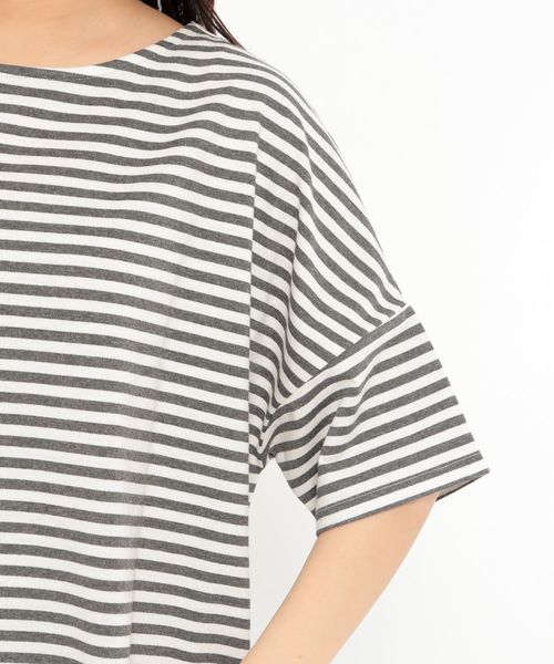 LAKOLE(ラコレ)の「カラフルボーダーワイドプルオーバー / LAKOLE(Tシャツ/カットソー・レディース・ブラック/グレー/ピンク/ブルー/グリーン・SMALL/MEDIUM)」の18枚目の写真